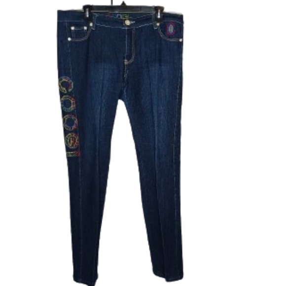 Coogi Embroidered Dark Wash Jeans Sz 13/14 NWOT - Picture 2 of 16